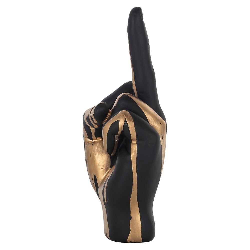 Richmond Interiors Deco Object Hand Digitus (Black/Gold) Nicholas John Interiors