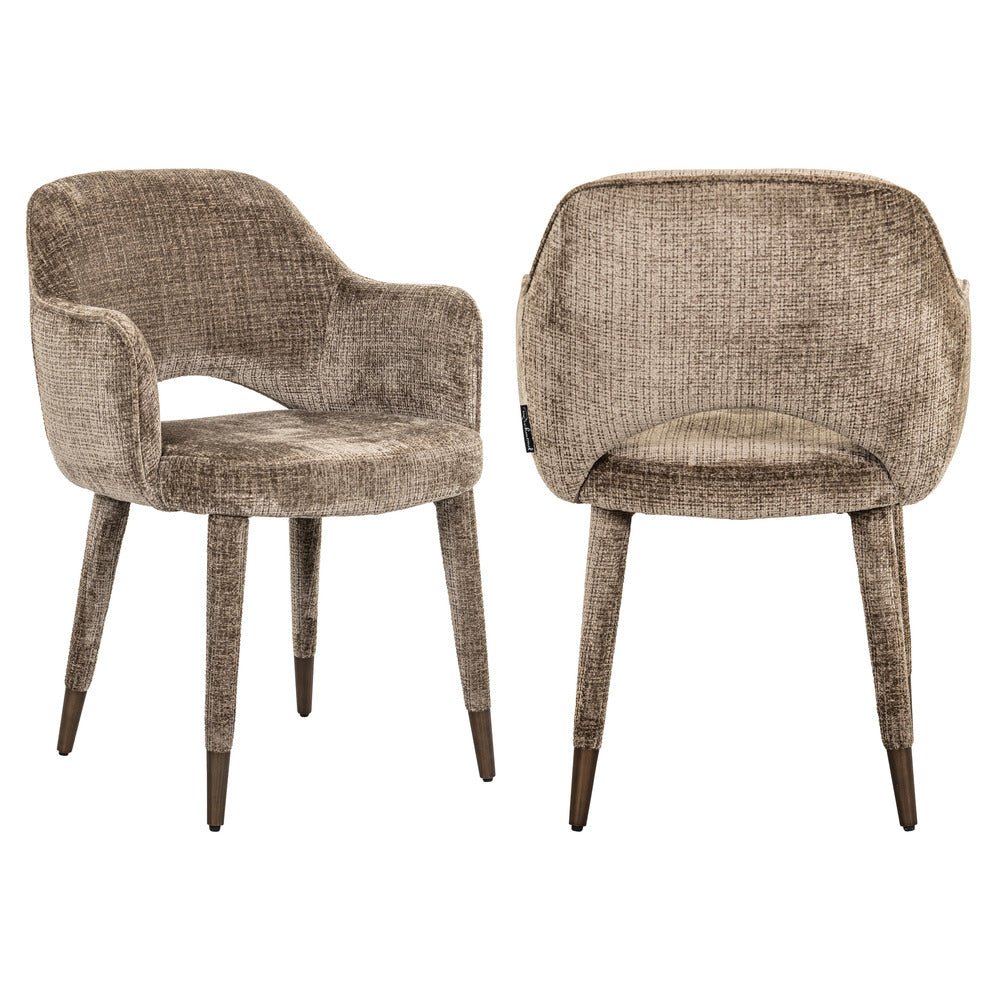 Richmond Interiors Donnatella Chair in Stone Chenille Nicholas John Interiors