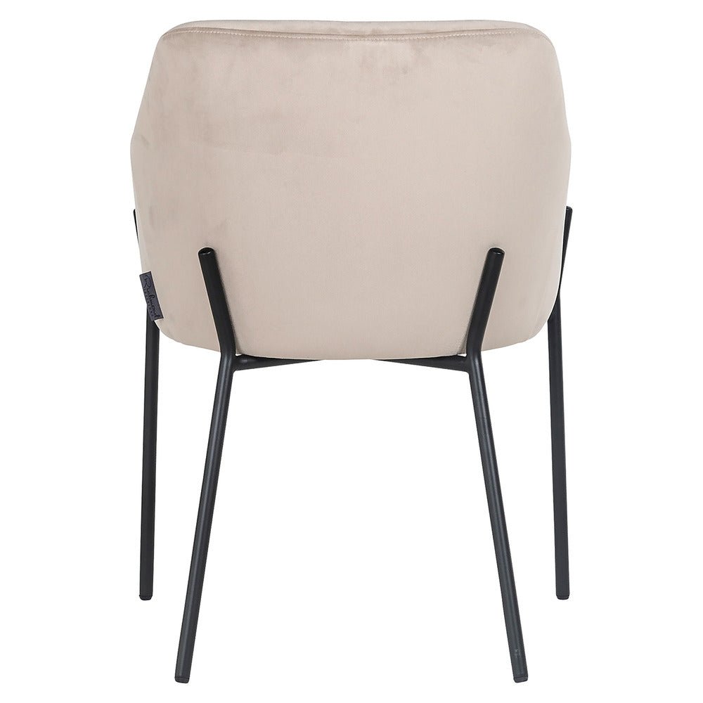 Richmond Interiors Fay Chair in Khaki Velvet Nicholas John Interiors