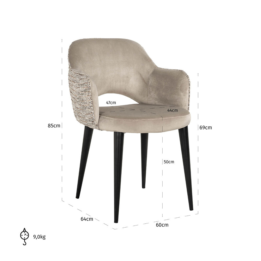 Richmond Interiors Giovanna Armchair Trendy Nature/Quartz Khaki Nicholas John Interiors