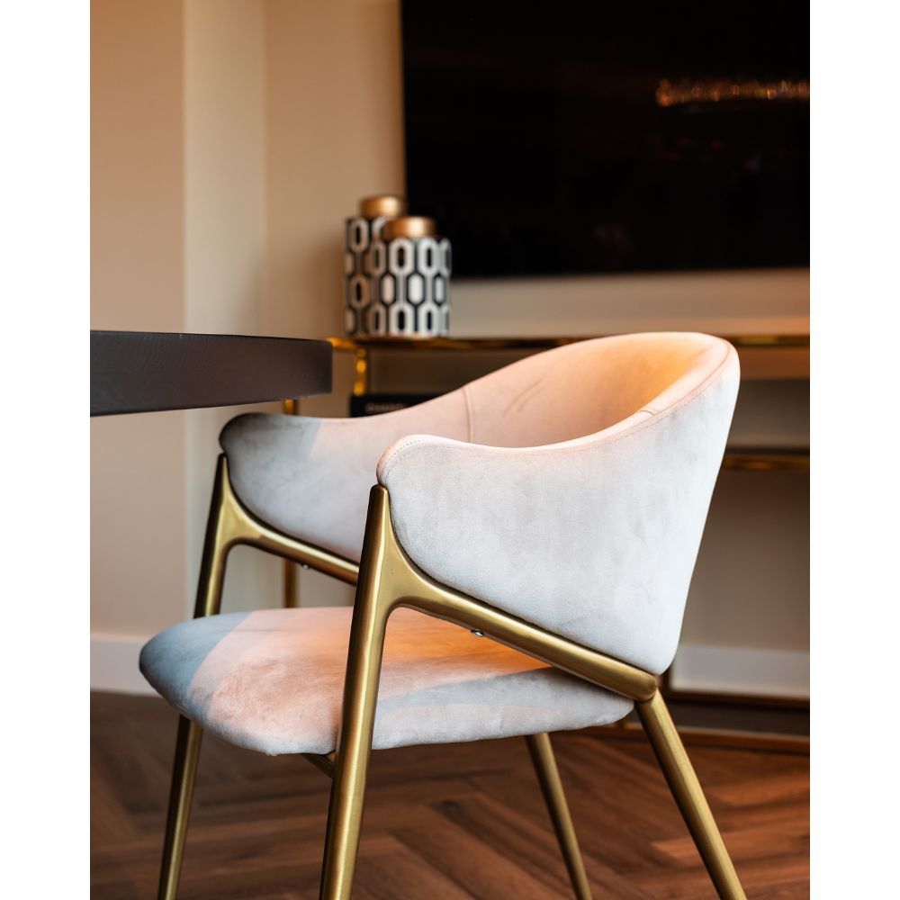 Richmond Interiors Gwen Chair in Khaki Velvet Nicholas John Interiors