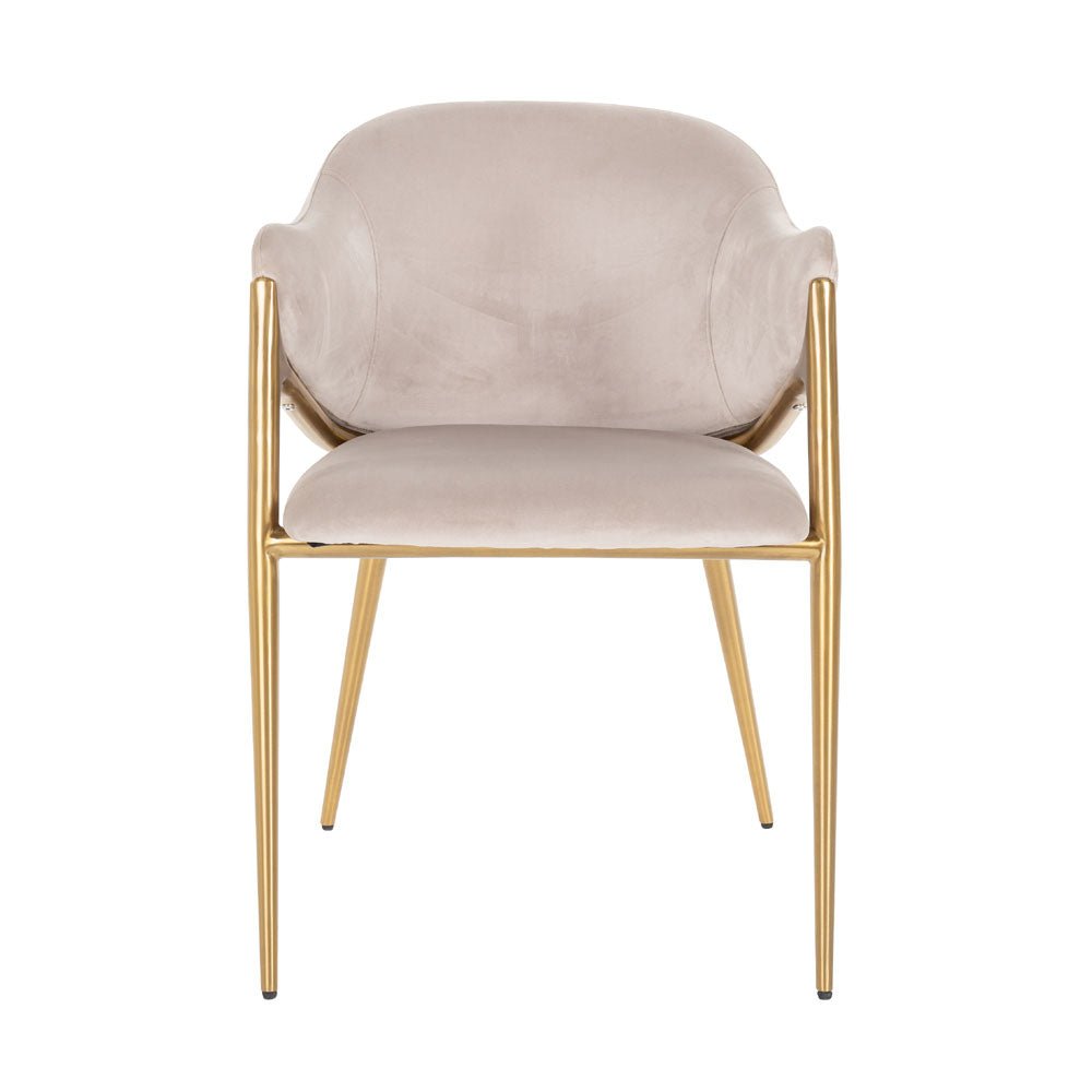 Richmond Interiors Gwen Chair in Khaki Velvet Nicholas John Interiors