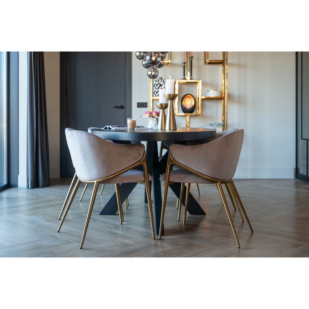 Richmond Interiors Gwen Chair in Khaki Velvet Nicholas John Interiors