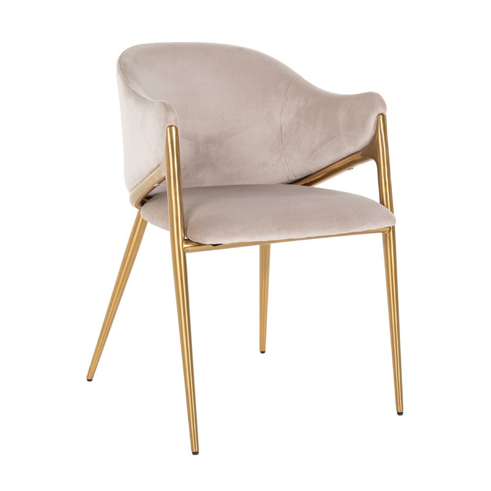 Richmond Interiors Gwen Chair in Khaki Velvet Nicholas John Interiors