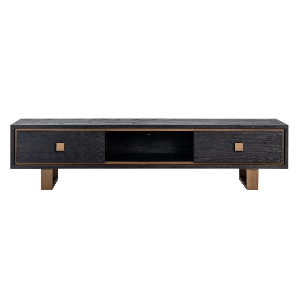 Richmond Interiors Hunter Black Rustic 2 Drawer Media Unit Nicholas John Interiors Richmond Interiors