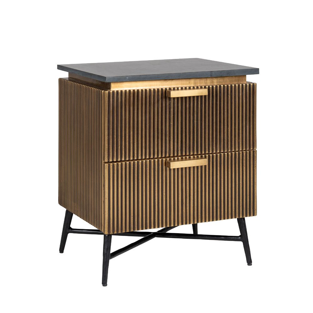 Richmond Interiors Ironville Bedside Cabinet Nicholas John Interiors