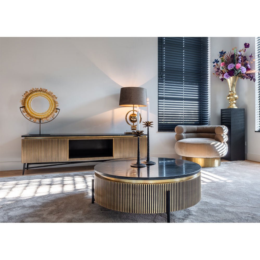 Richmond Interiors Ironville Round Coffee Table Nicholas John Interiors