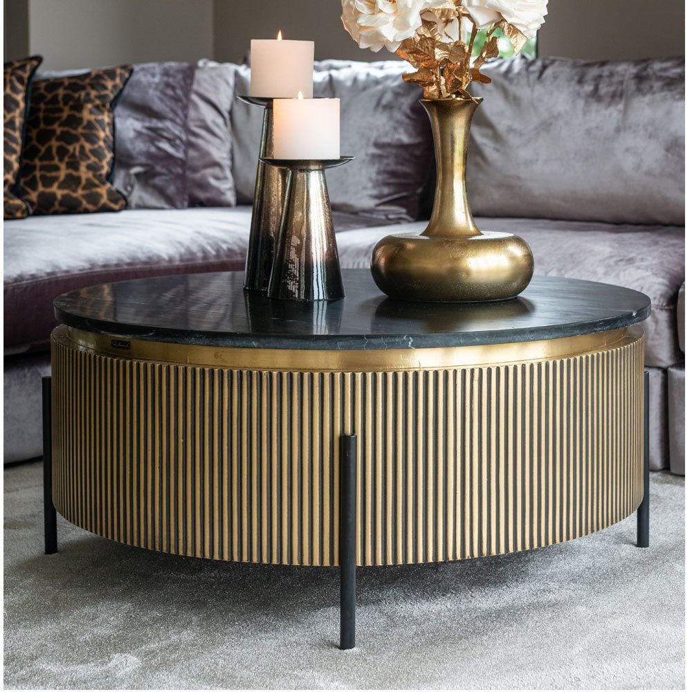 Richmond Interiors Ironville Round Coffee Table Nicholas John Interiors