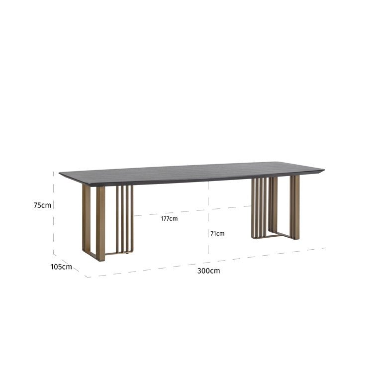 Richmond Interiors Maverick Dining Table in Charcoal Nicholas John Interiors