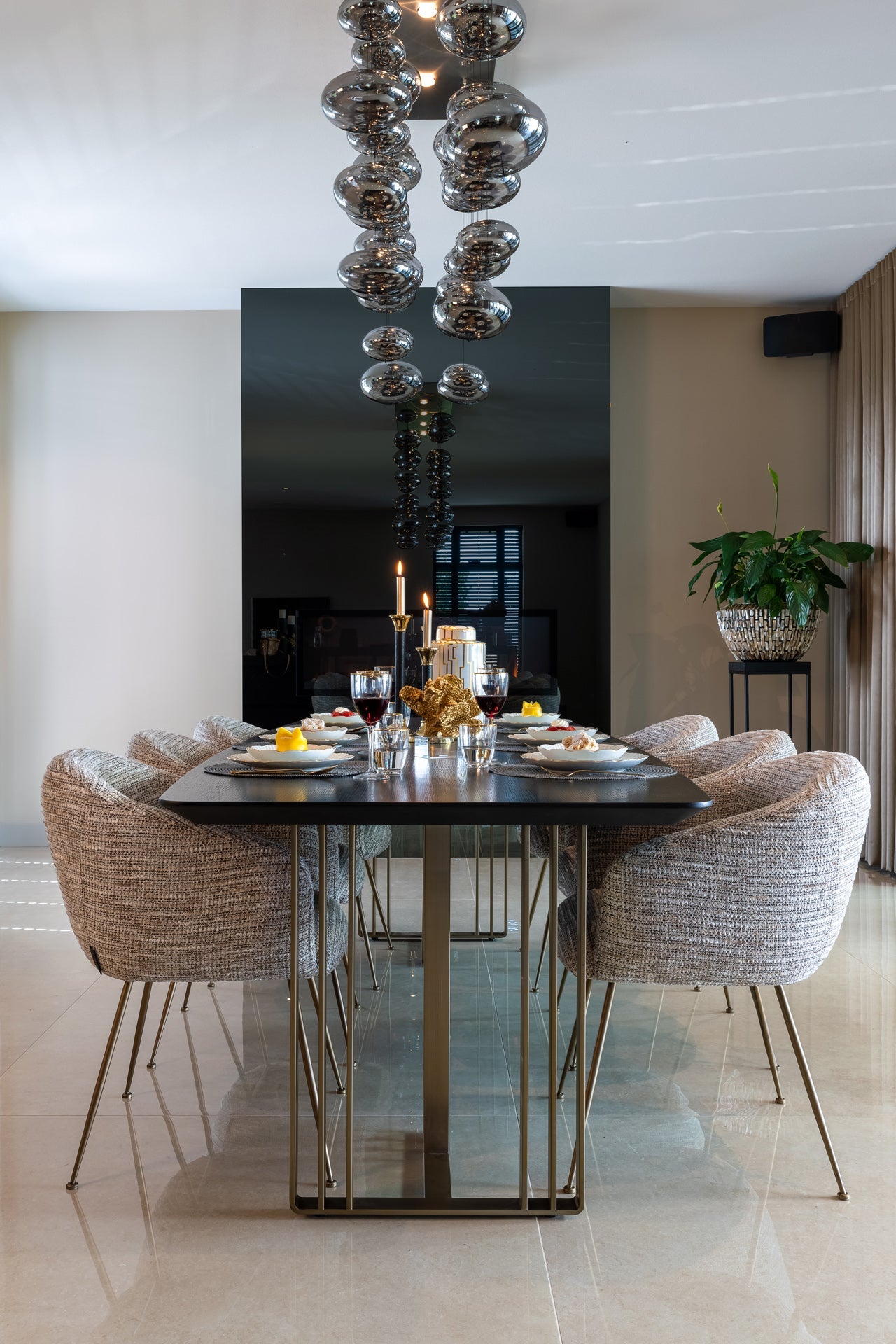 Richmond Interiors Maverick Dining Table in Charcoal Nicholas John Interiors