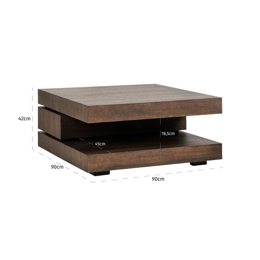 Richmond Interiors Oakura Coffee Table Blok C in Brown Nicholas John Interiors