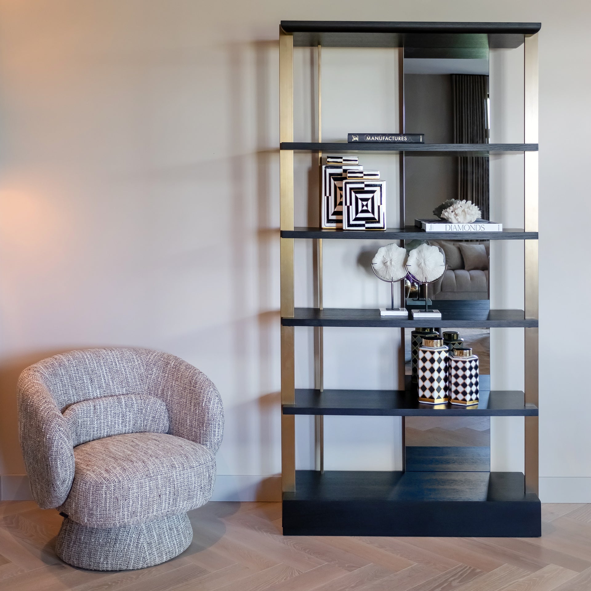 Richmond Interiors Rigley Display Cabinet in Charcoal Nicholas John Interiors