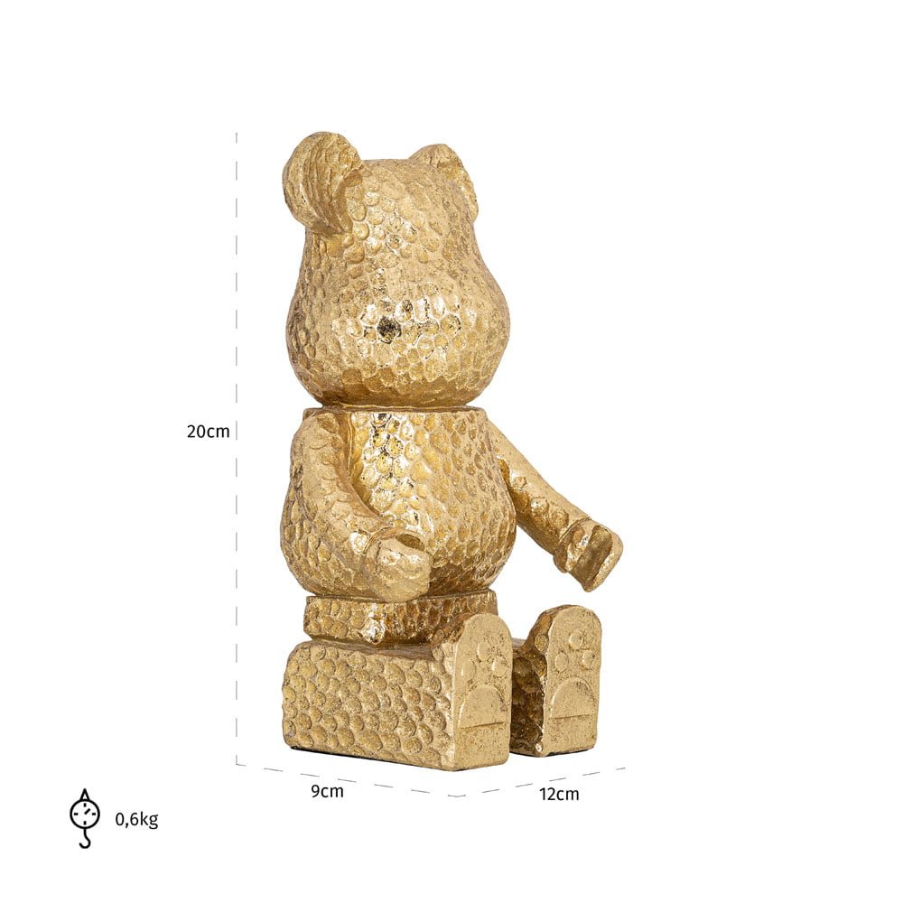 Richmond Interiors Sitting Bear Deco Object in Gold Nicholas John Interiors