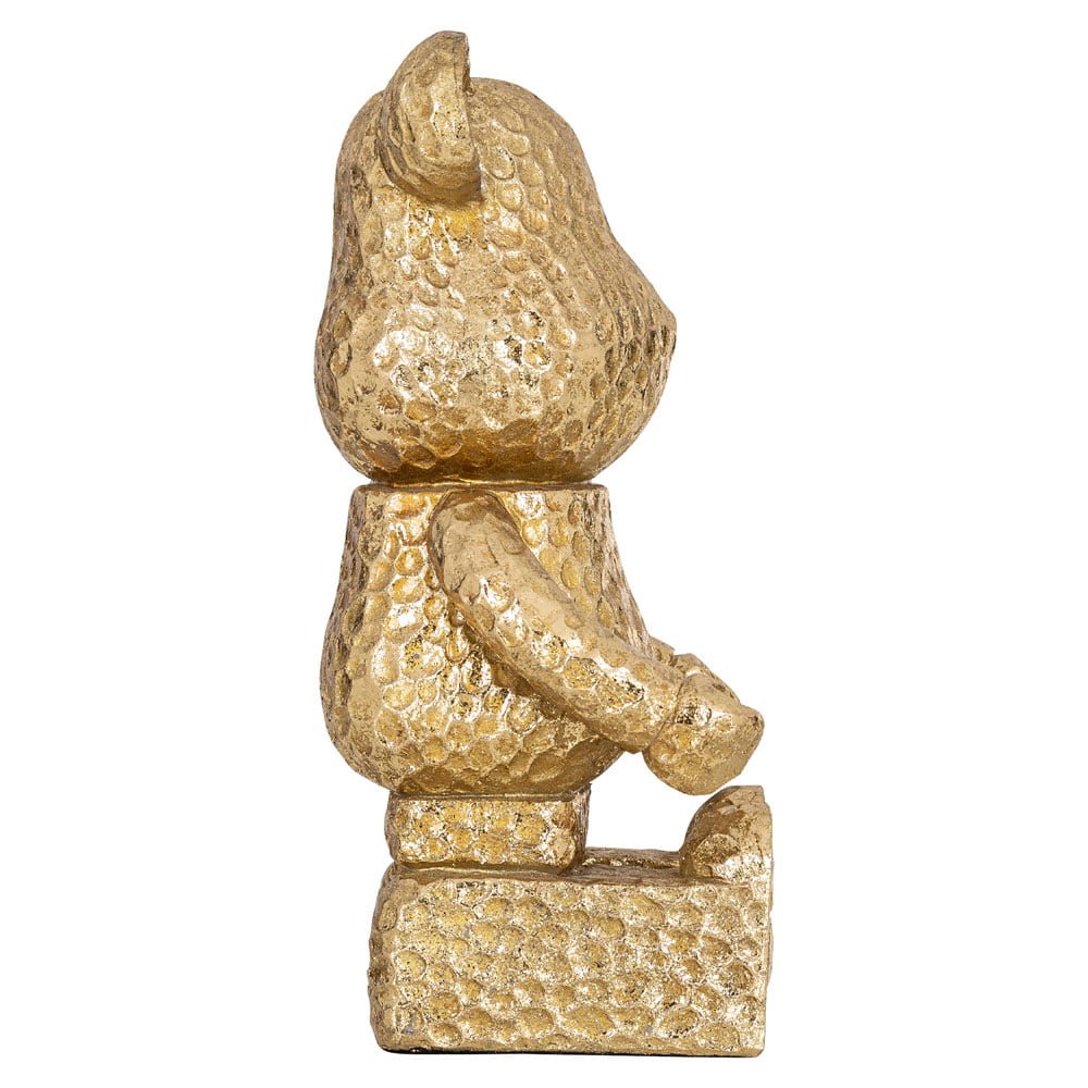 Richmond Interiors Sitting Bear Deco Object in Gold Nicholas John Interiors