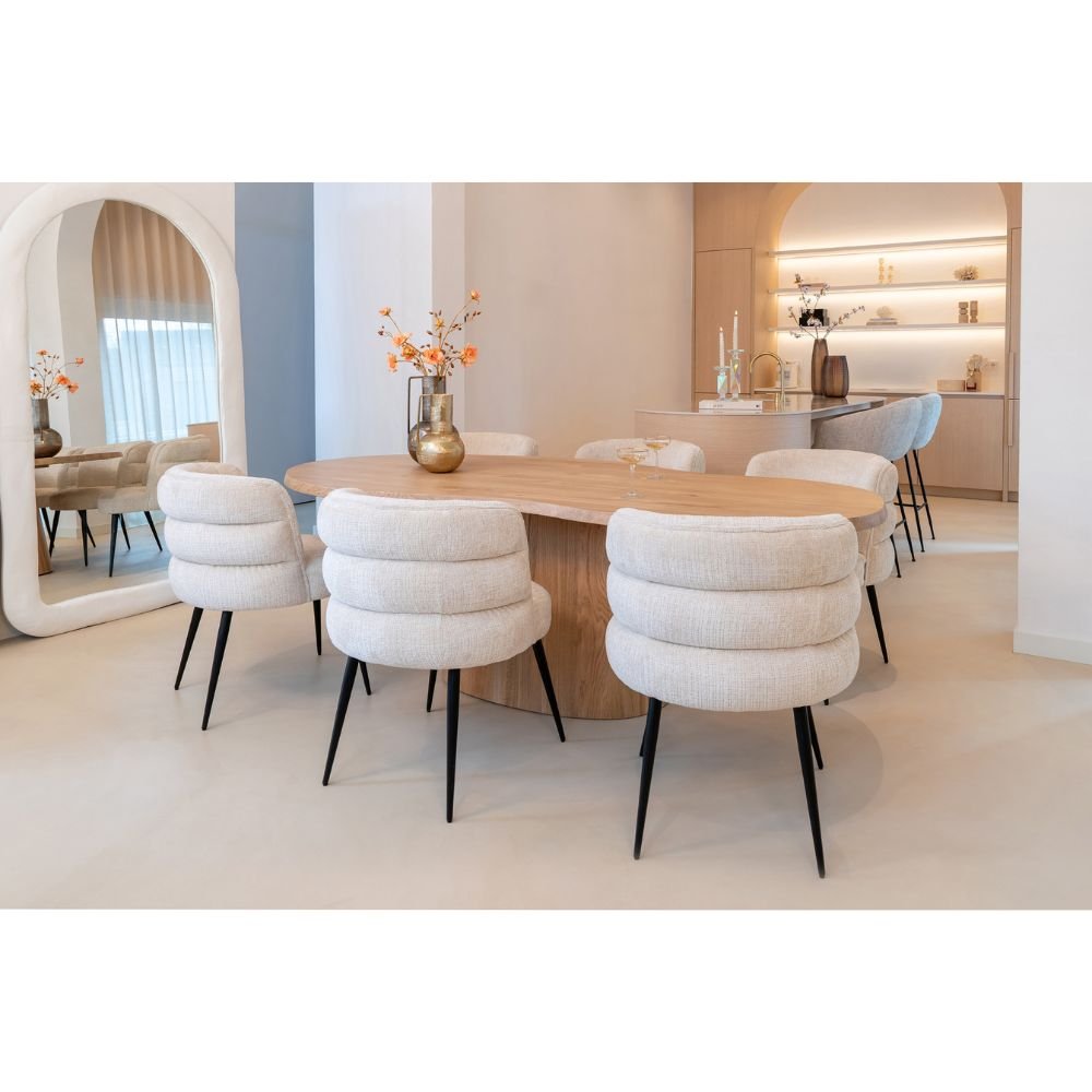 Richmond Interiors Stella Chair in Beige Chenille Nicholas John Interiors