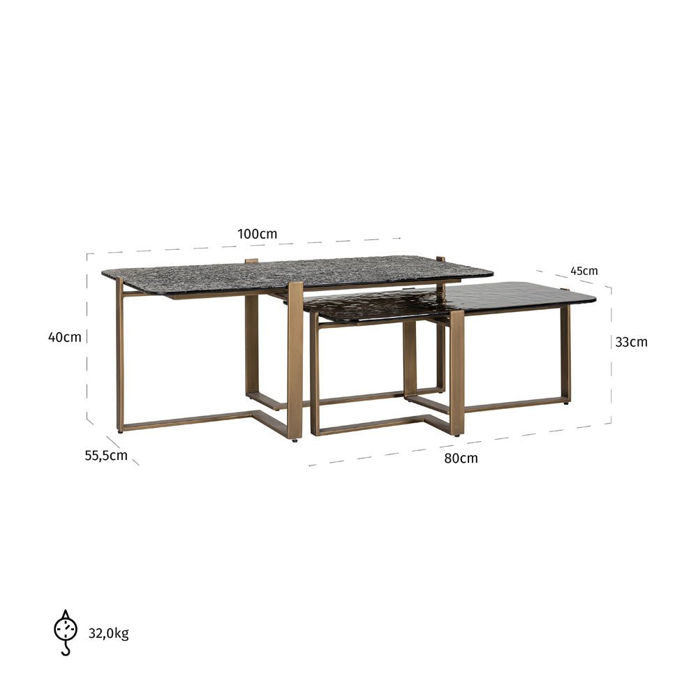 Richmond Interiors Sterling Set of 2 Coffee Table Nicholas John Interiors