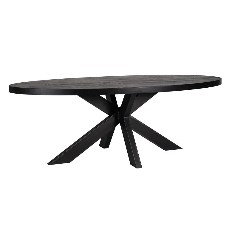 Richmond Interiors Watson Dining Table in Black Nicholas John Interiors