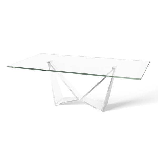 Rigel Glass Stainless Steel Coffee Table Nicholas John Interiors