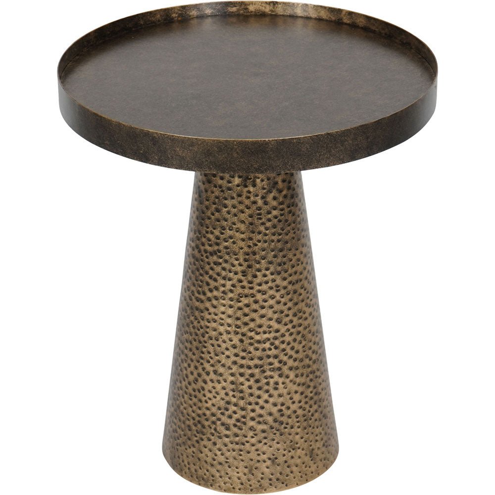 Samara Iron Side Table in Rustic Antique Gold Nicholas John Interiors