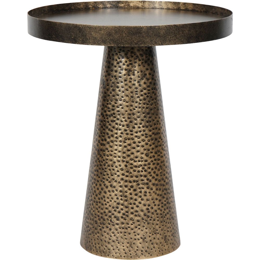 Samara Iron Side Table in Rustic Antique Gold Nicholas John Interiors