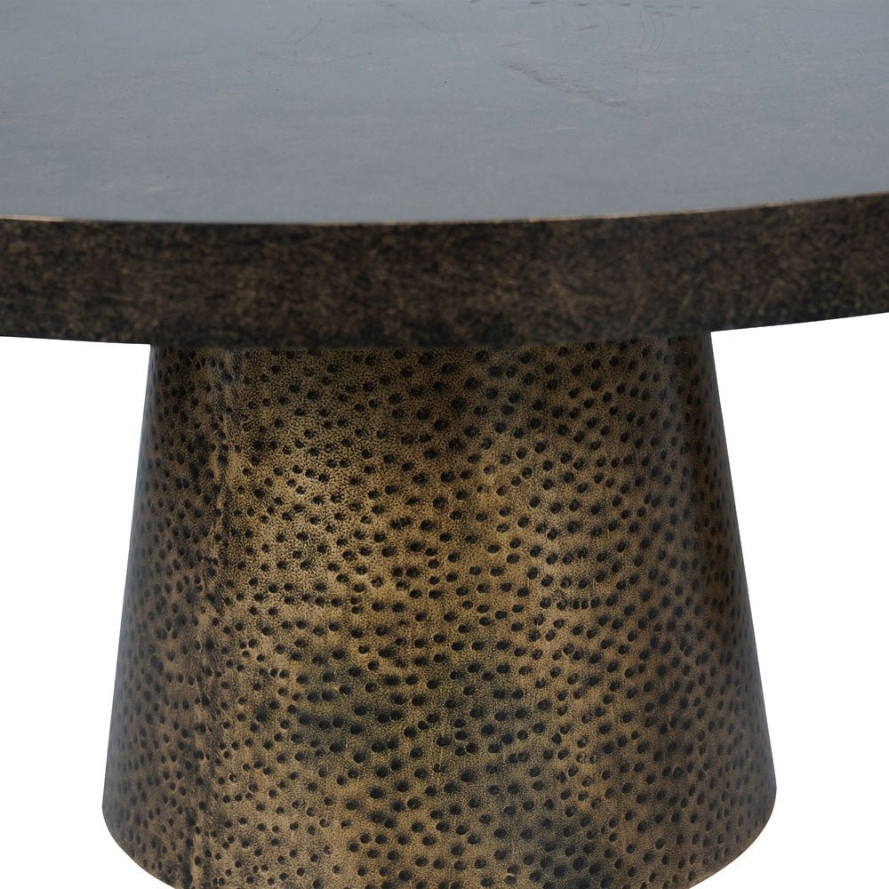 Samara Set of 2 Iron Coffee Tables in Rustic Antique Gold Nicholas John Interiors