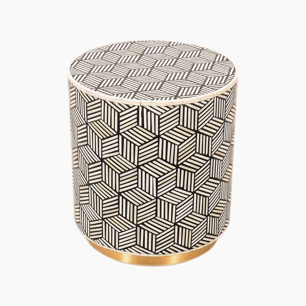 Sienna Bone Inlay End Table Nicholas John Interiors