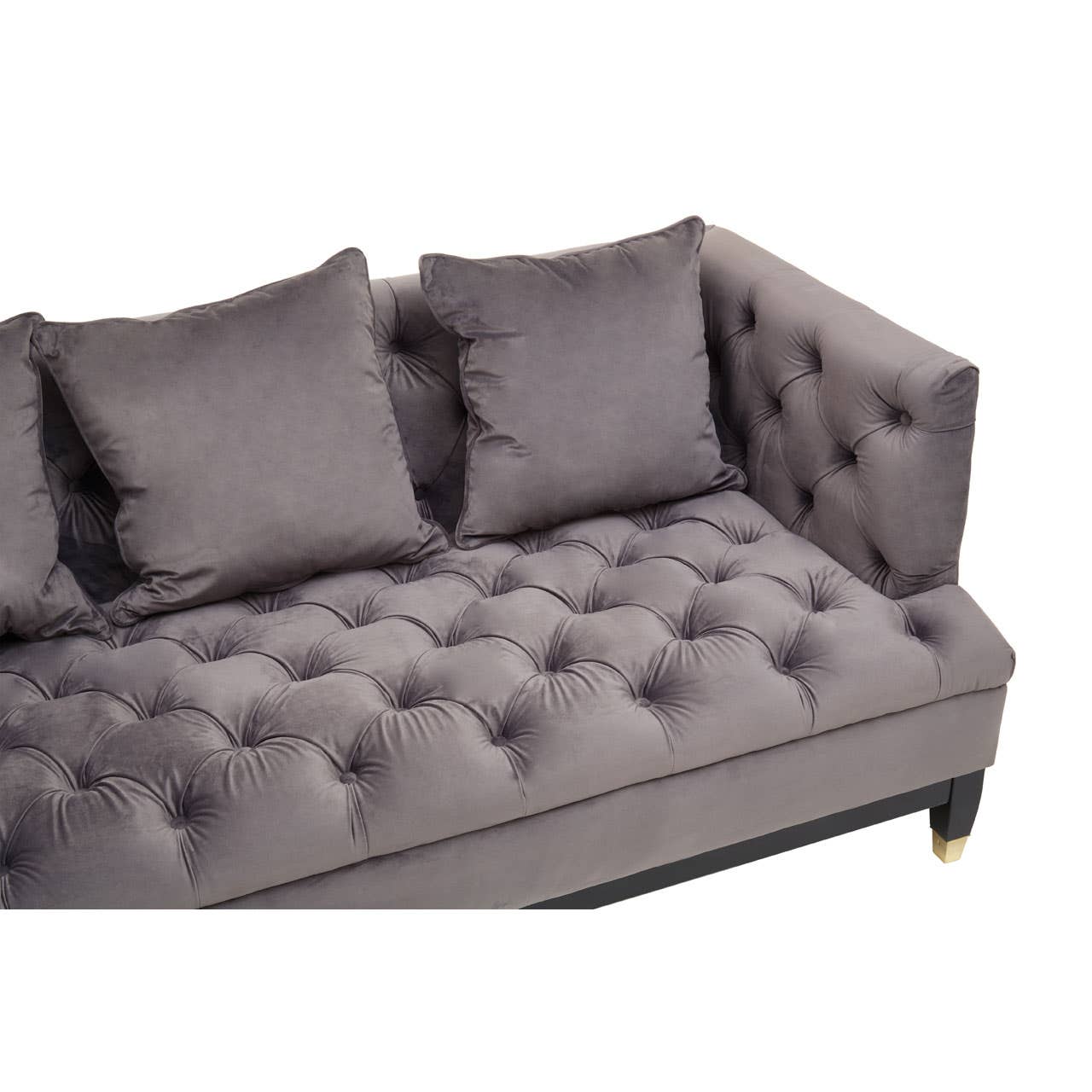 Sirella 3 Seat Viola Pirate Grey Fabric Sofa Nicholas John Interiors