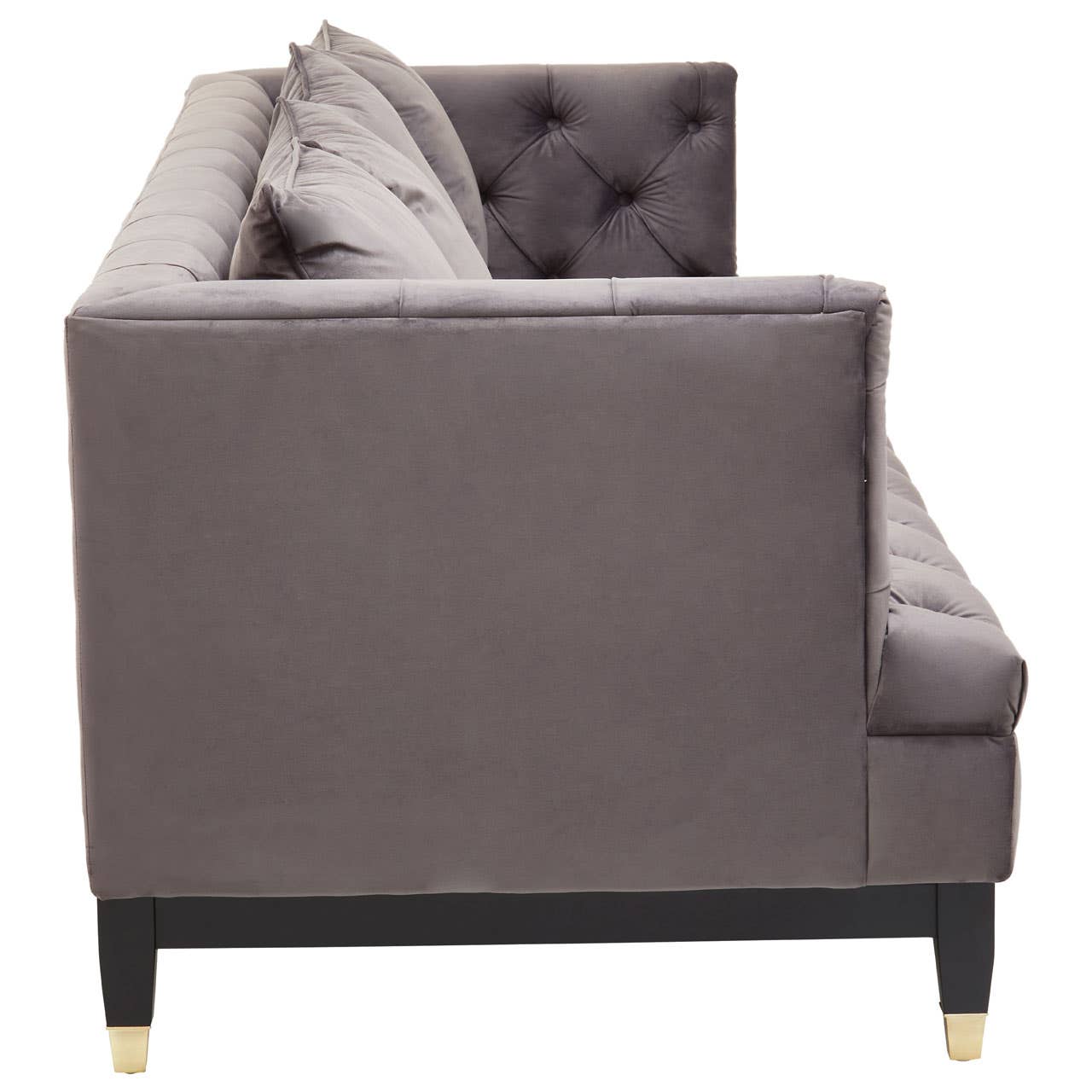 Sirella 3 Seat Viola Pirate Grey Fabric Sofa Nicholas John Interiors