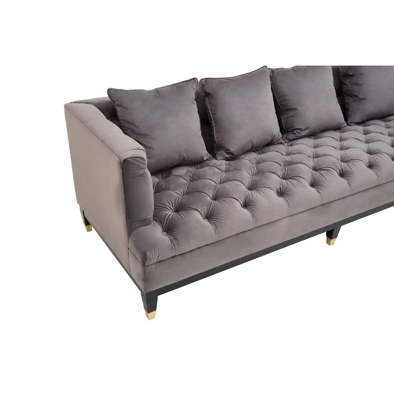 Sirella 3 Seat Viola Pirate Grey Fabric Sofa Nicholas John Interiors