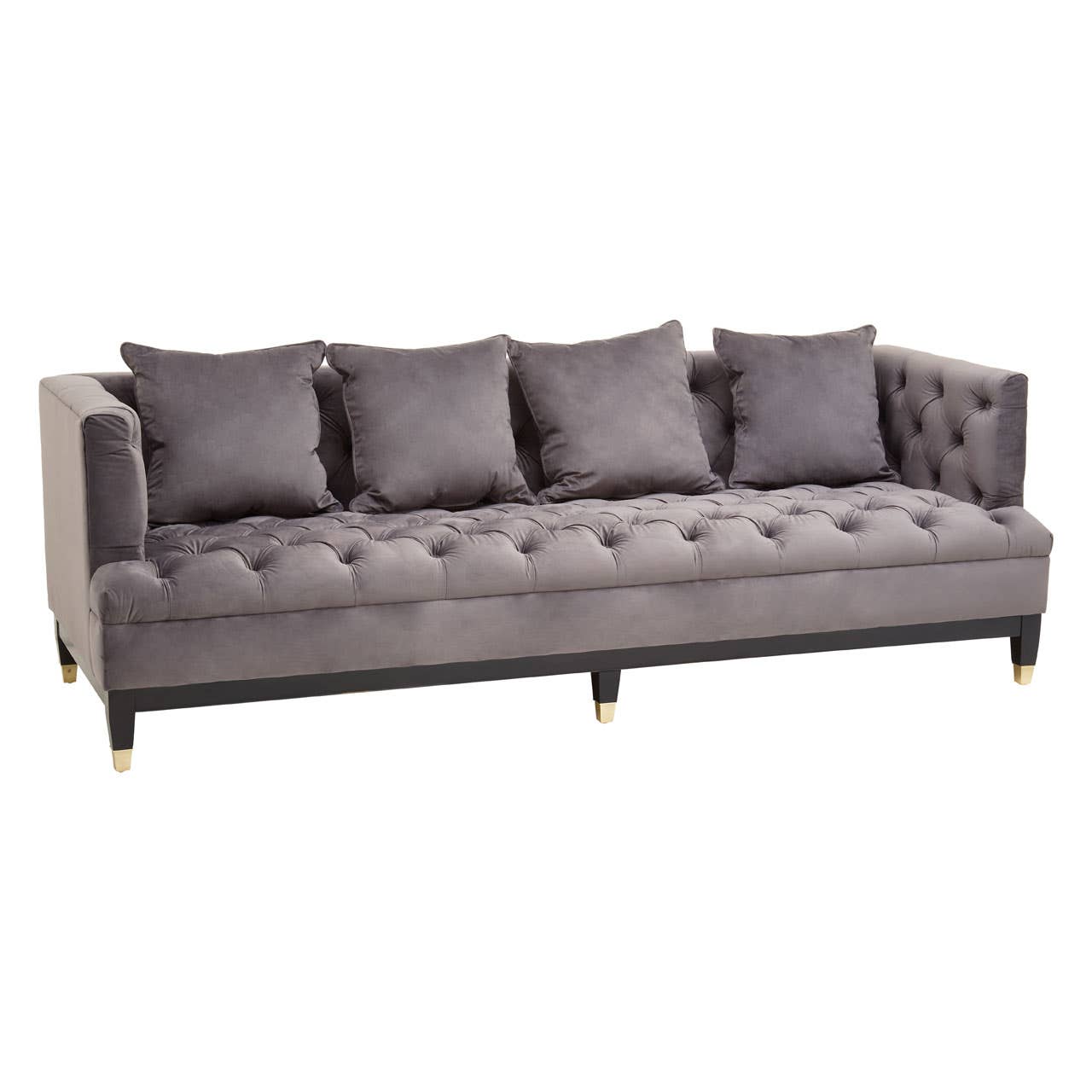 Sirella 3 Seat Viola Pirate Grey Fabric Sofa Nicholas John Interiors