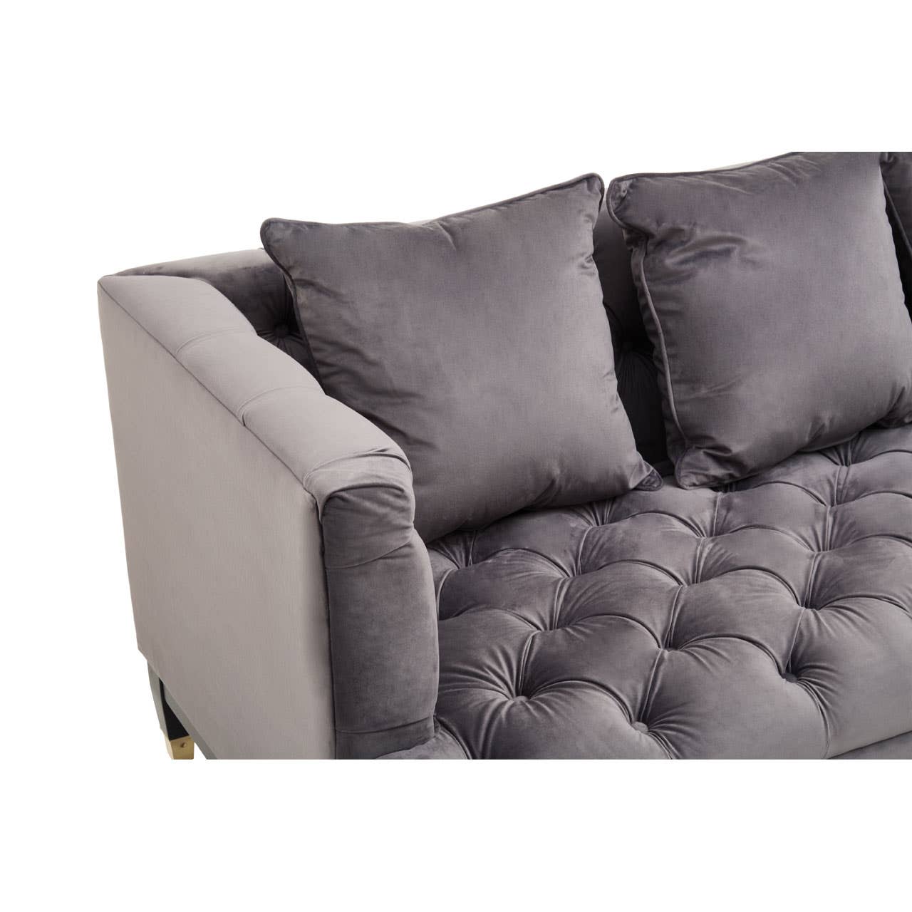 Sirella 3 Seat Viola Pirate Grey Fabric Sofa Nicholas John Interiors