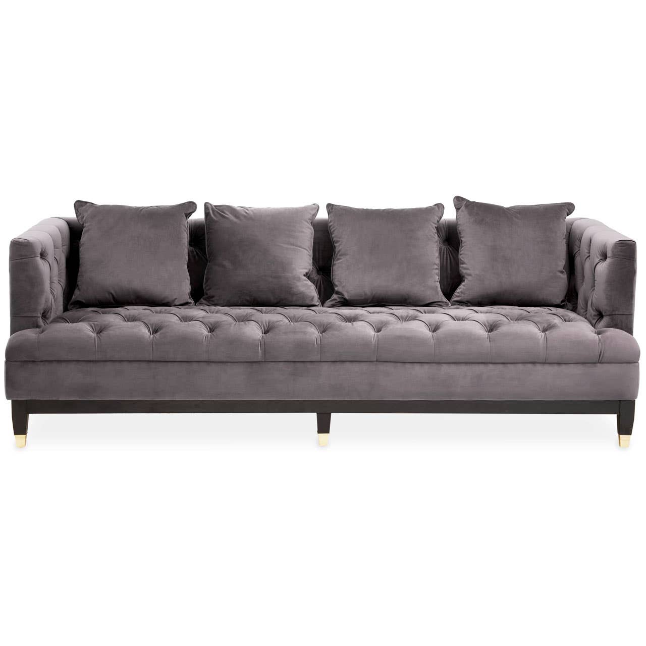 Sirella 3 Seat Viola Pirate Grey Fabric Sofa Nicholas John Interiors