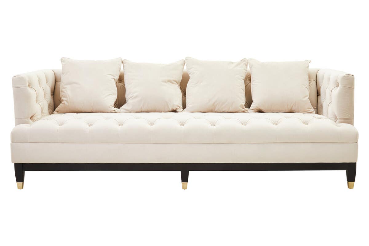 Sirella 3 Seat Viola Sand Fabric Sofa Nicholas John Interiors