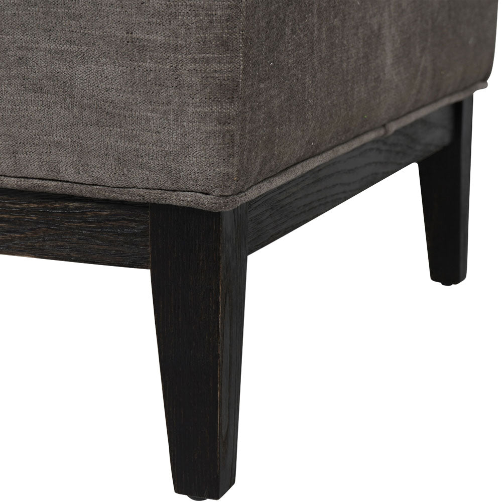 Theodorus Buttoned Stool in Warm Grey Fabric Nicholas John Interiors