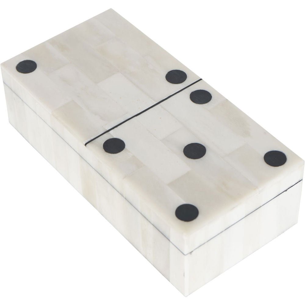 Thornford Bone Inlay Dominoes Box Nicholas John Interiors