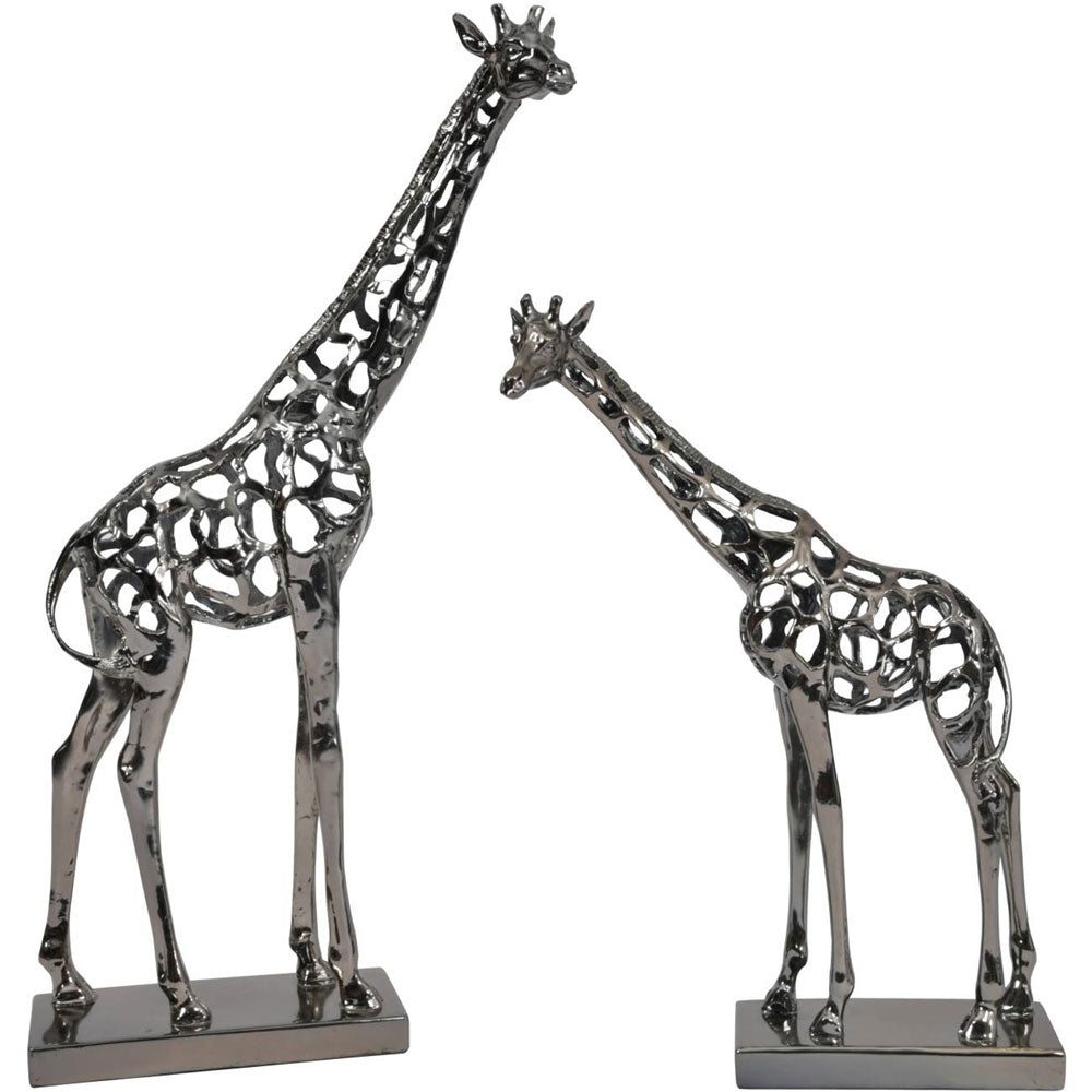 Tiffany Black Nickel Hollow Giraffe 50cm Sculpture Nicholas John Interiors