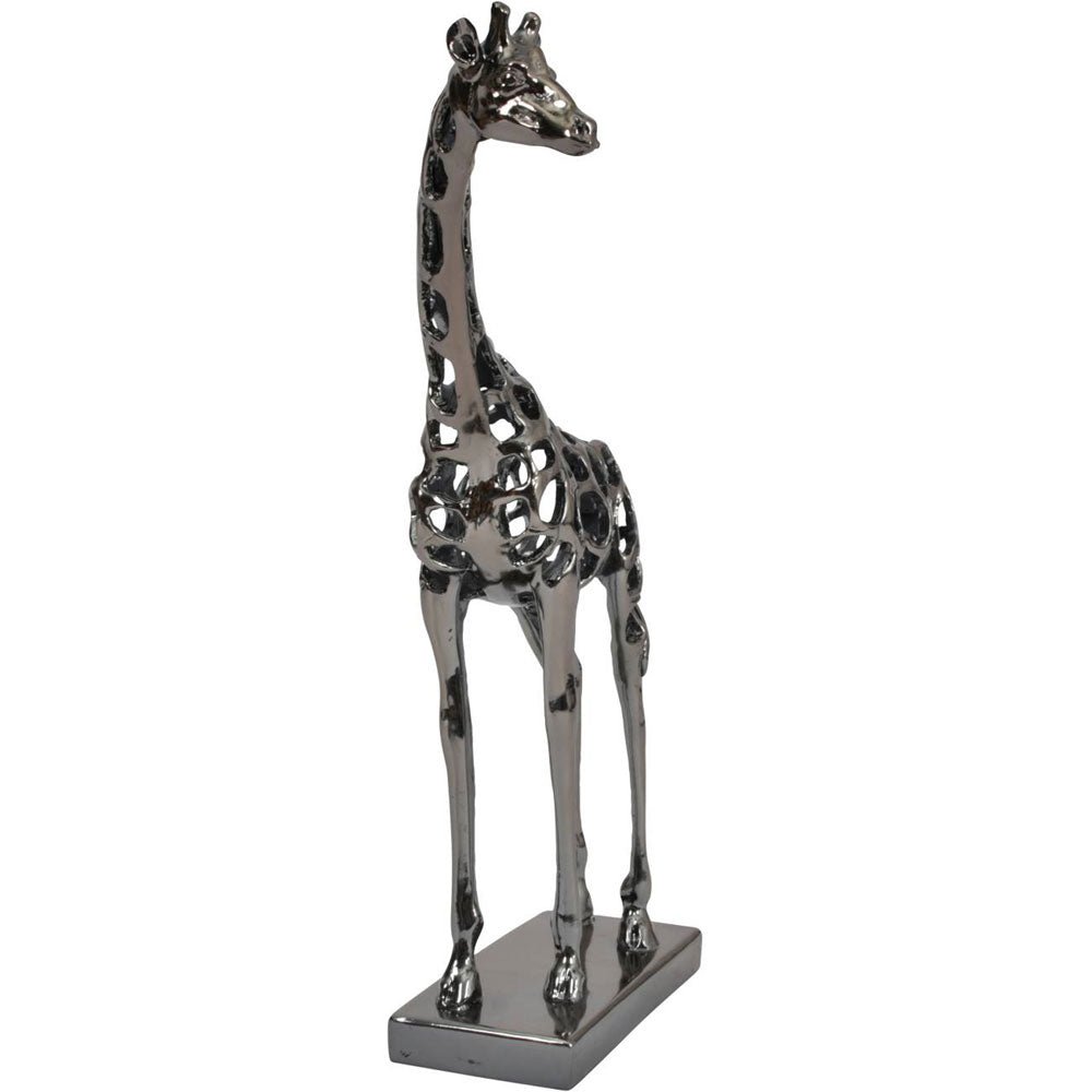 Tiffany Black Nickel Hollow Giraffe 50cm Sculpture Nicholas John Interiors