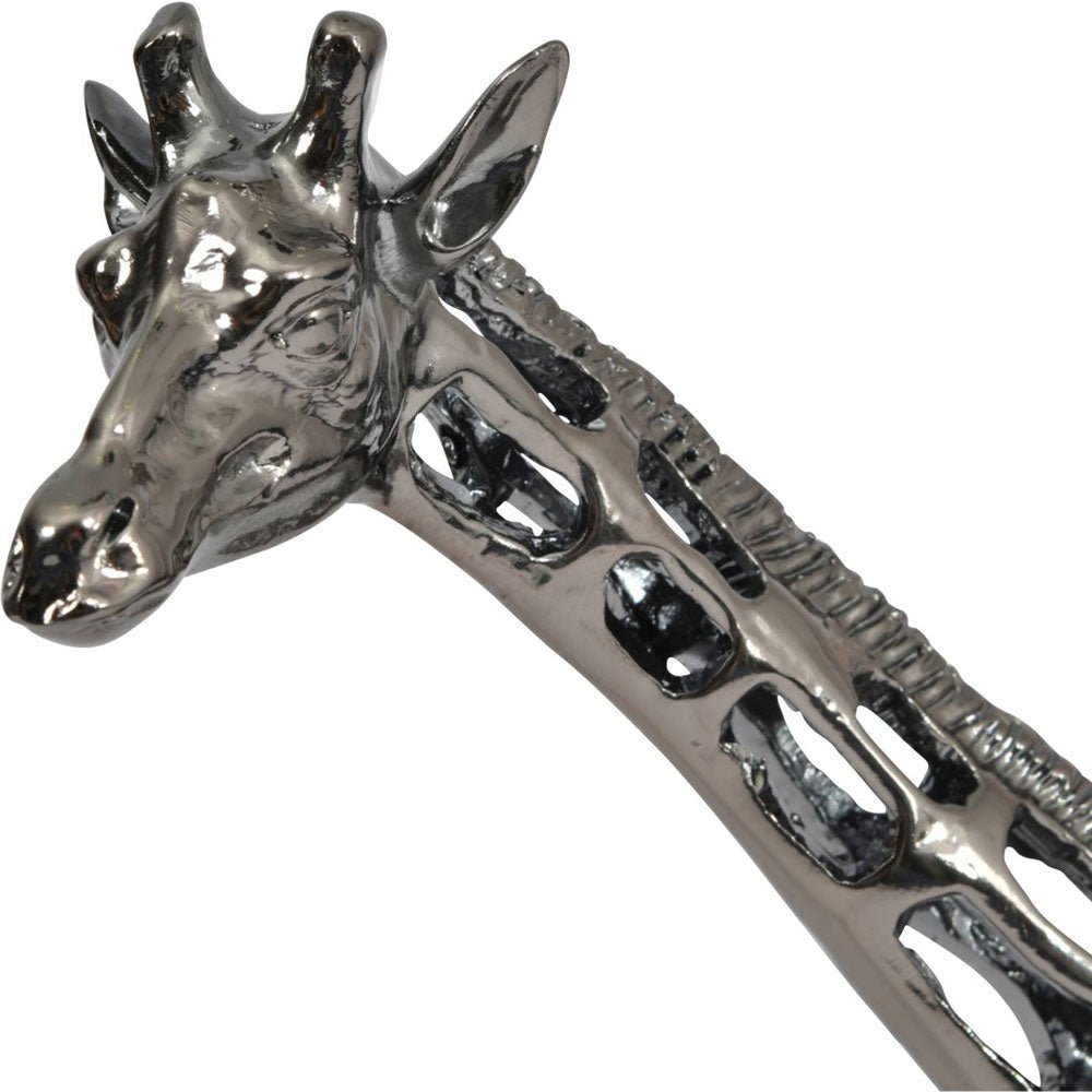 Tiffany Black Nickel Hollow Giraffe 50cm Sculpture Nicholas John Interiors