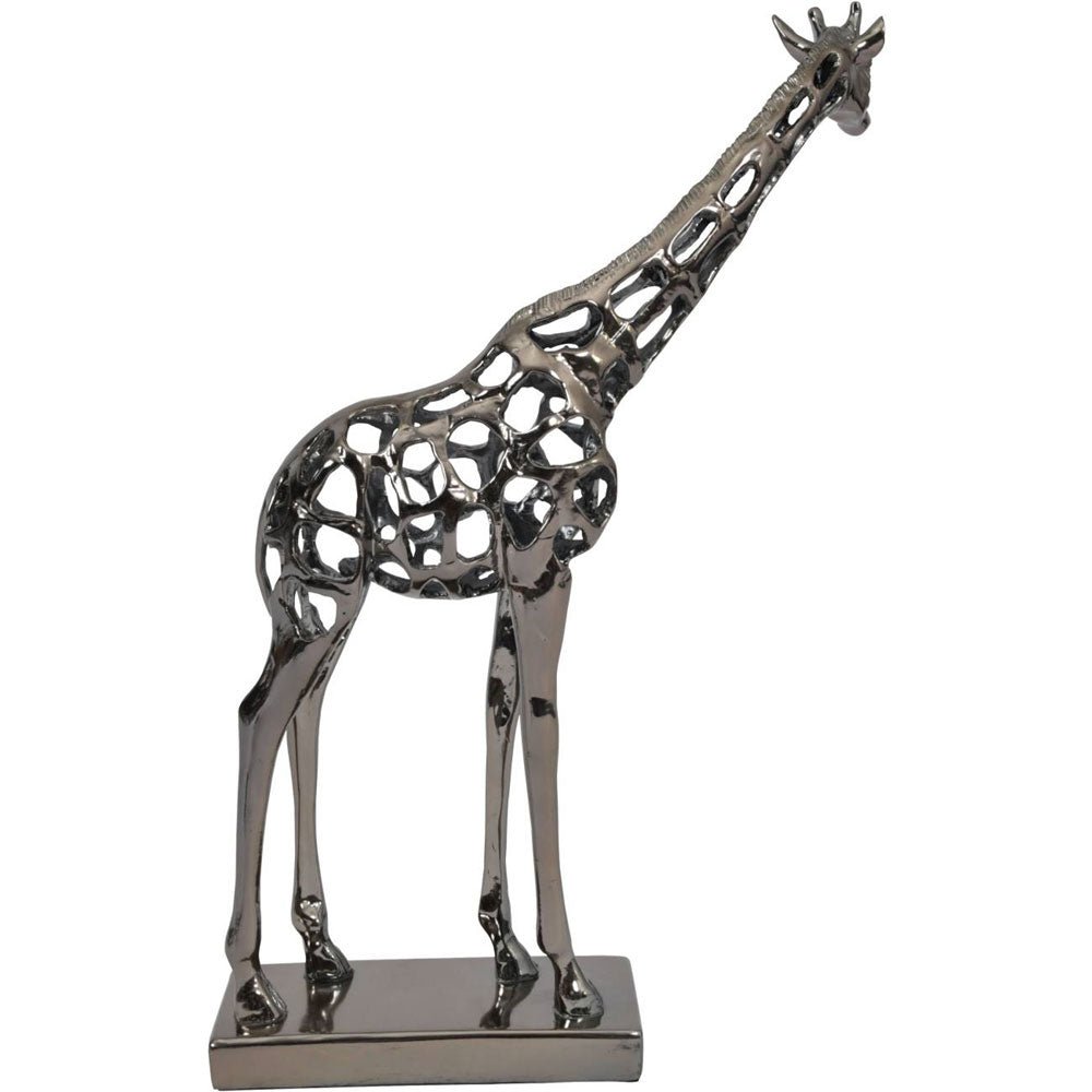 Tiffany Black Nickel Hollow Giraffe 50cm Sculpture Nicholas John Interiors