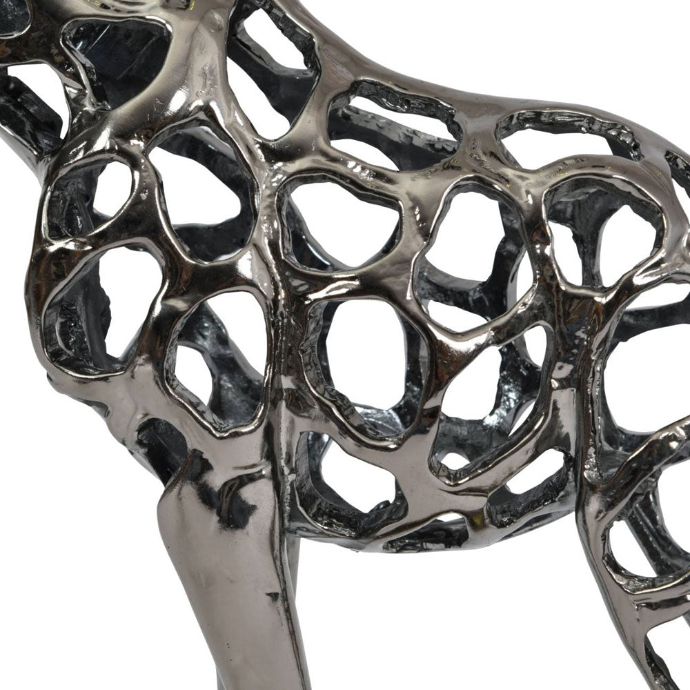 Tiffany Black Nickel Hollow Giraffe 50cm Sculpture Nicholas John Interiors