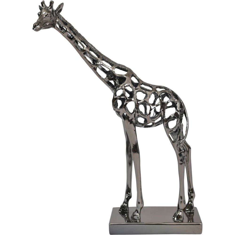 Tiffany Black Nickel Hollow Giraffe 50cm Sculpture Nicholas John Interiors