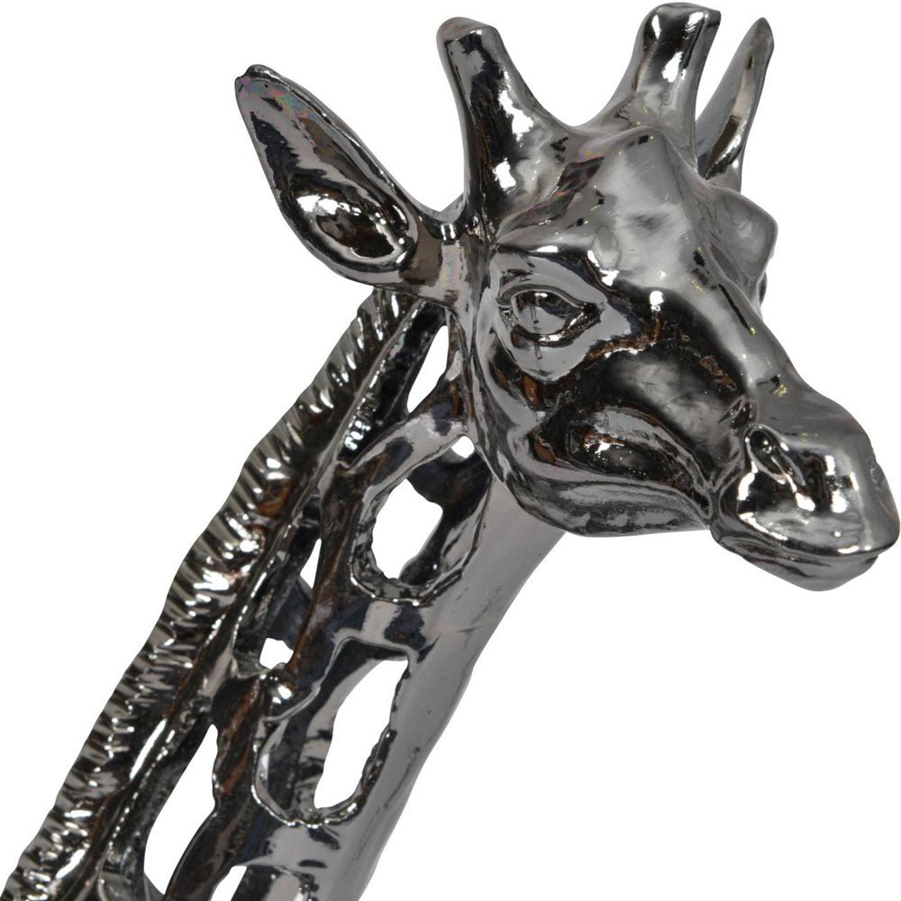 Tiffany Black Nickel Hollow Giraffe 70cm Sculpture Nicholas John Interiors