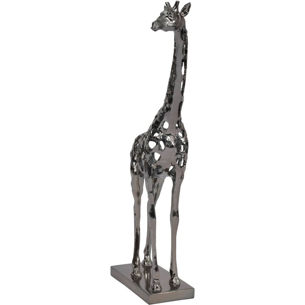 Tiffany Black Nickel Hollow Giraffe 70cm Sculpture Nicholas John Interiors