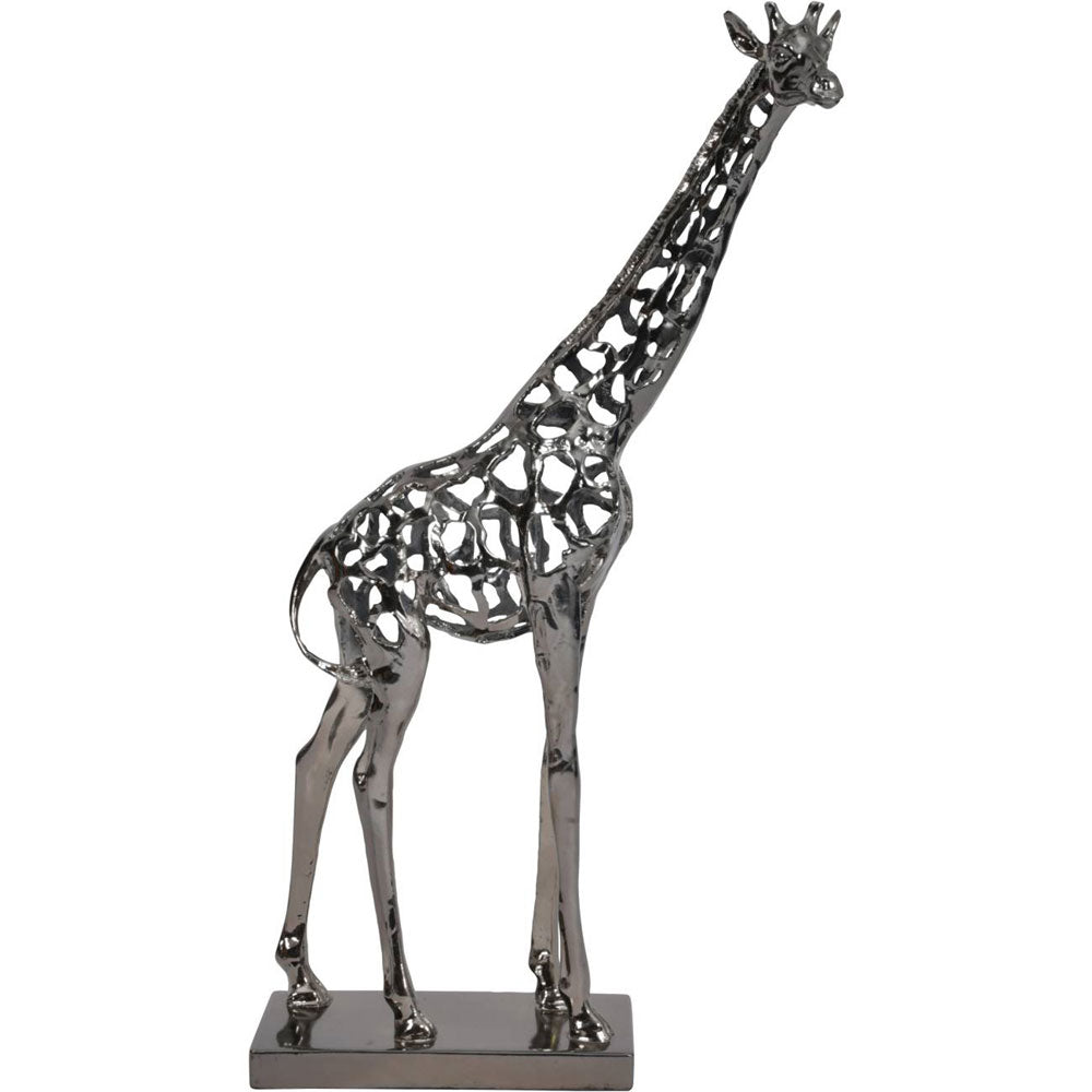 Tiffany Black Nickel Hollow Giraffe 70cm Sculpture Nicholas John Interiors