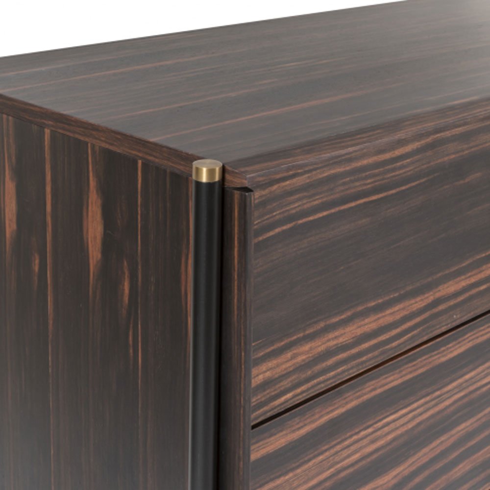 Twenty10 Design Bali 3 Drawer Chest - Ebony Nicholas John Interiors