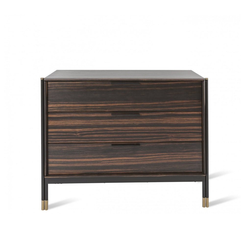 Twenty10 Design Bali 3 Drawer Chest - Ebony Nicholas John Interiors