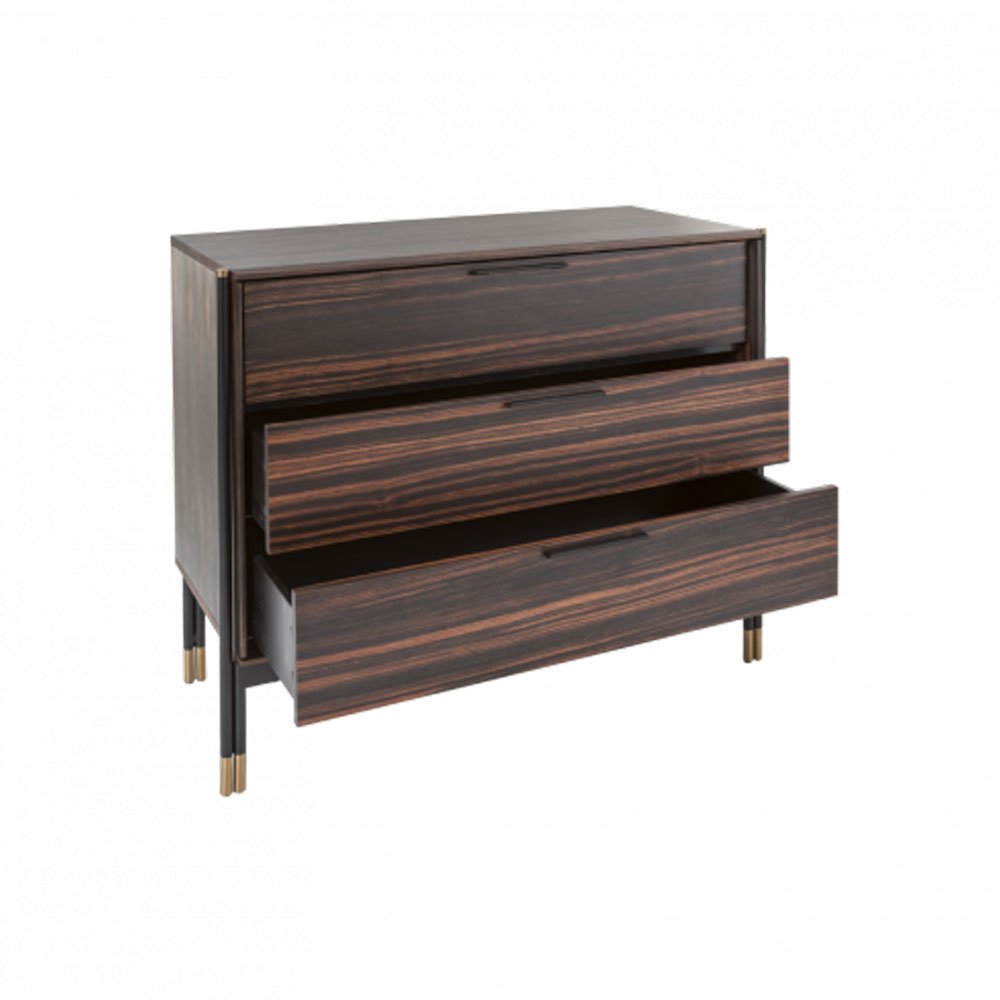 Twenty10 Design Bali 3 Drawer Chest - Ebony Nicholas John Interiors