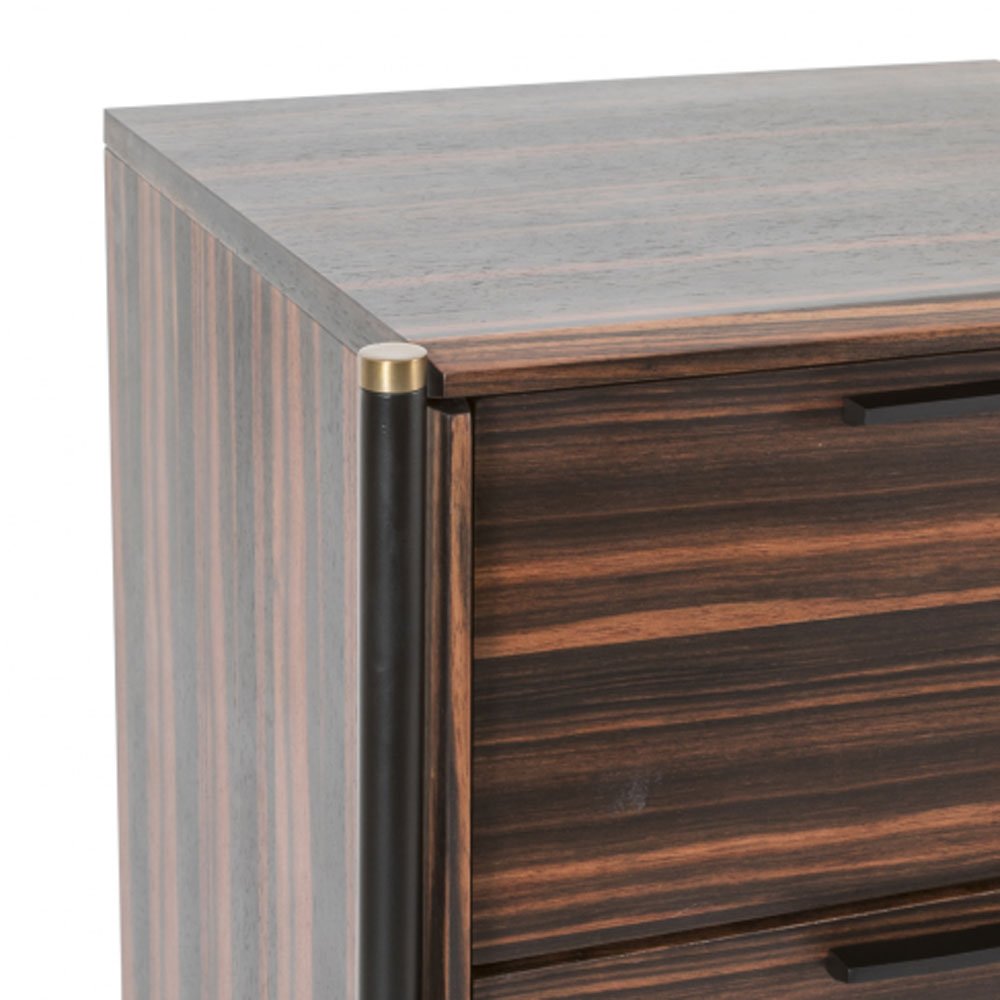 Twenty10 Design Bali 3 Drawer Chest - Ebony Nicholas John Interiors