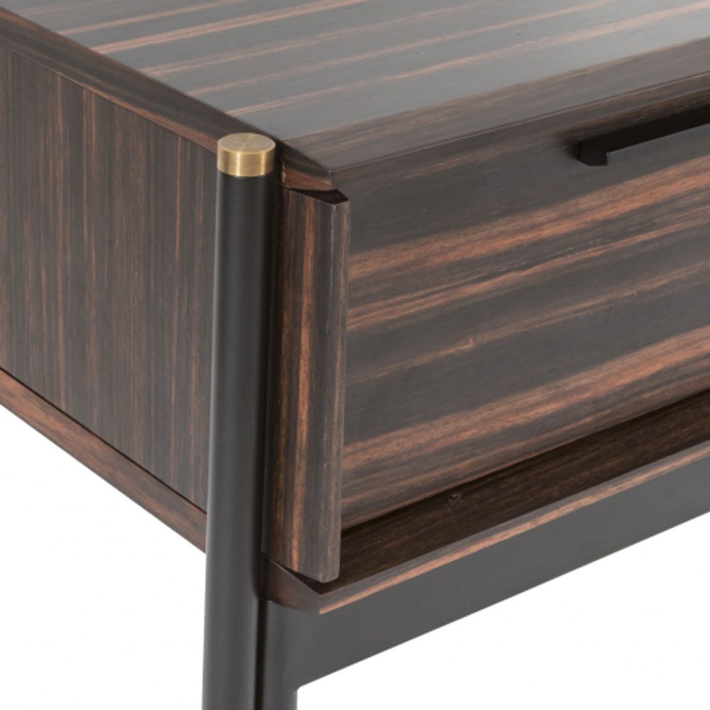 Twenty10 Design Bali Bedside Table - Ebony Nicholas John Interiors