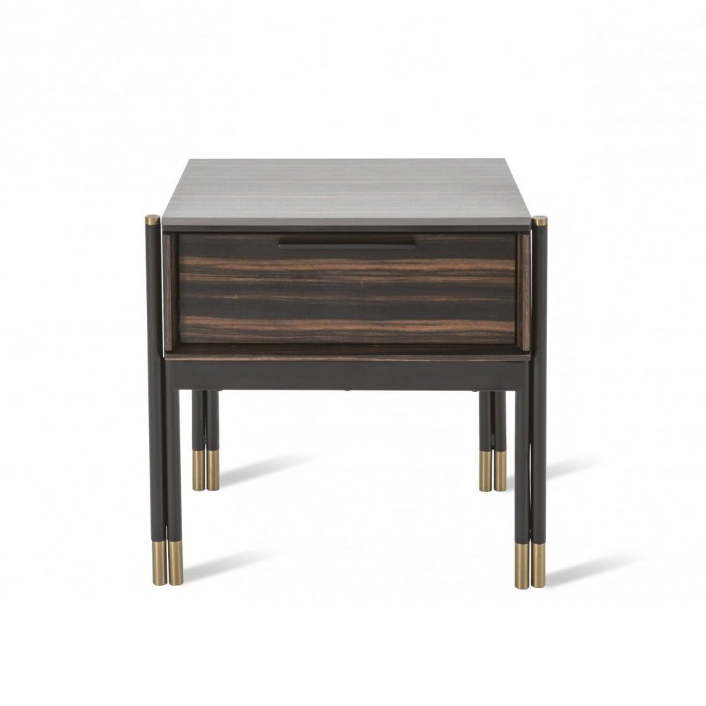 Twenty10 Design Bali Bedside Table - Ebony Nicholas John Interiors